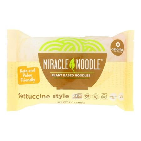 Photo 1 of (6 Pack) Miracle Noodle Gluten-Free Fettuccine Style Plant Based Noodles 7 Oz
