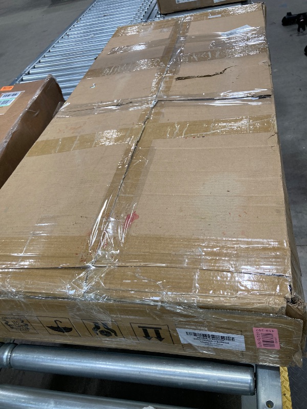 Photo 1 of Tribesigns Reception Desk with Counter, Modern Front Desk Reception Room Table with Cable Grommet, 47 inch Retail Counter for Checkout, Lobby, Beauty Salon, Home Office Desk, White