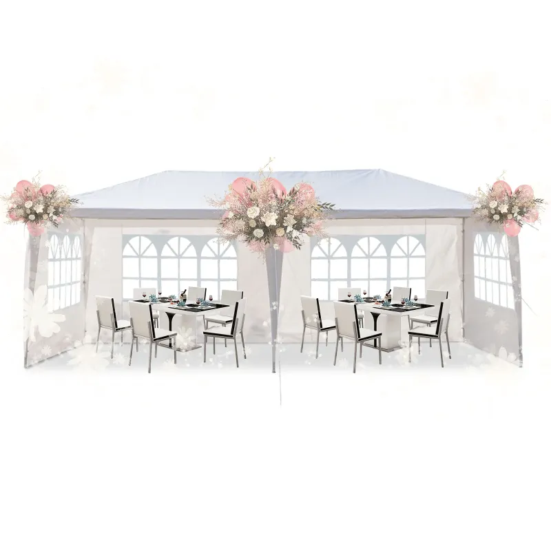 Photo 1 of ****MISSING PARTS****UBesGoo Canopy Wedding Tent Outdoor Camping Gazebo Canopy with 4 Sidewalls Canopy (10' X 20')
