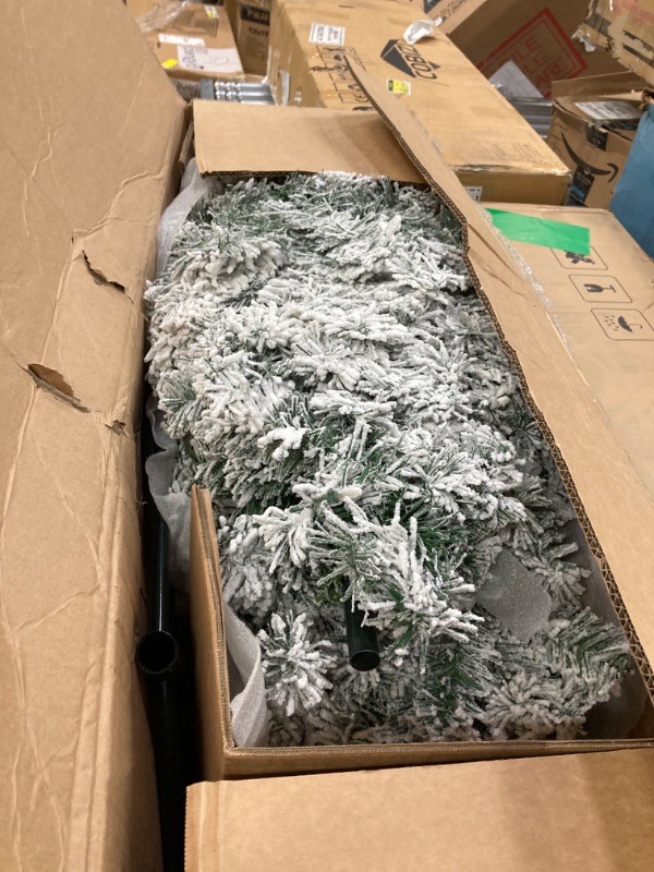 Photo 1 of 7FT Artificial Christmas Tree, Bringstar Green Xmas Tree, Premium PVC Branches, Hinged
