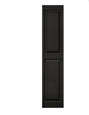 Photo 1 of 15 In. X 71 In. Black Panel Shutter, (2-pack)
