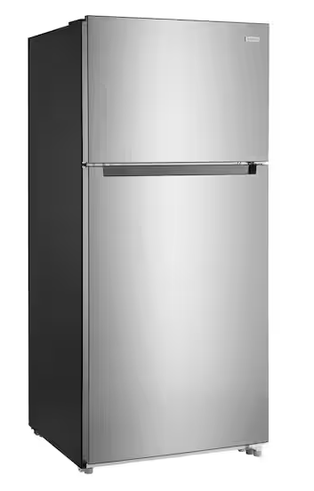 Photo 1 of 18 cu. ft. Top Freezer Refrigerator in Stainless Steel Look



