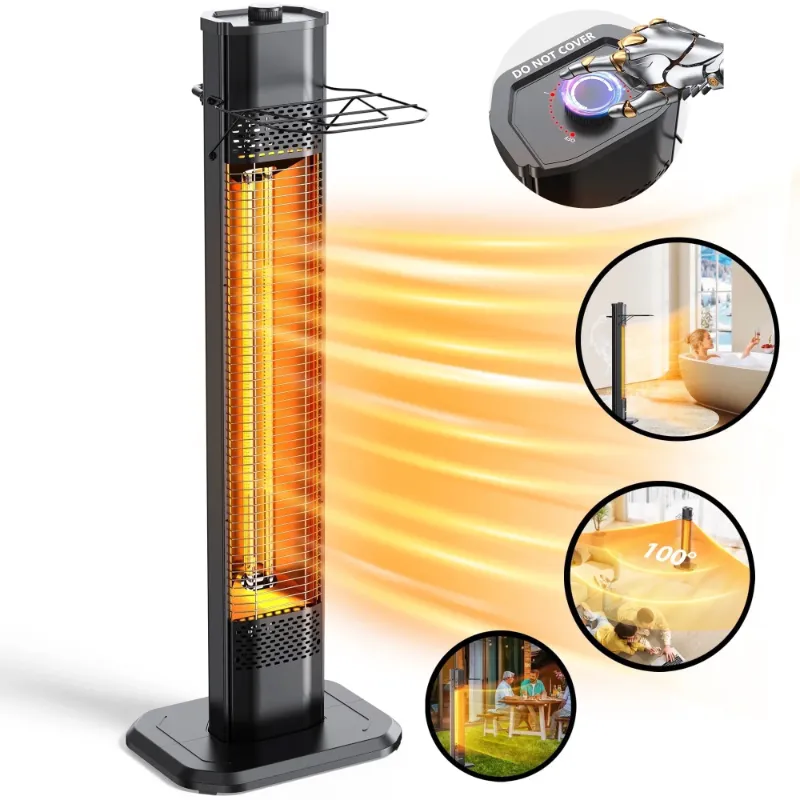 Photo 1 of 1500W Space Heater, portable heater for Home, 36 Inch Ceramic Tower Indoor Electric Heater, Outdoor Infrared Heater with Tip-Over & Overheat Protection