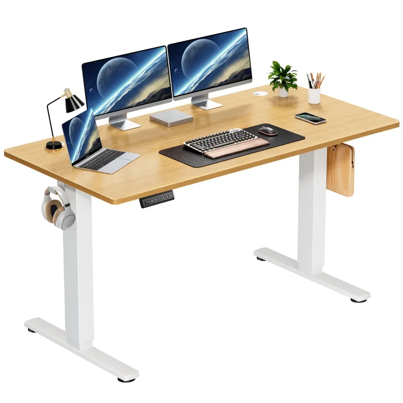 Photo 1 of *see notes*
edx Electric Standing Desk, Height Adjustable Desk, 55 x 24 Inches Ergonomic Stand up Desk with Memory Preset and T-Shaped Metal Bracket for Home Office