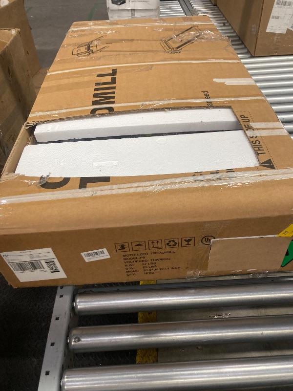 Photo 1 of CURSOR FITNESS Home Folding Treadmill with Pulse Sensor, 2.5 HP Quiet Brushless, 7.5 MPH, 265 LBS Capacity