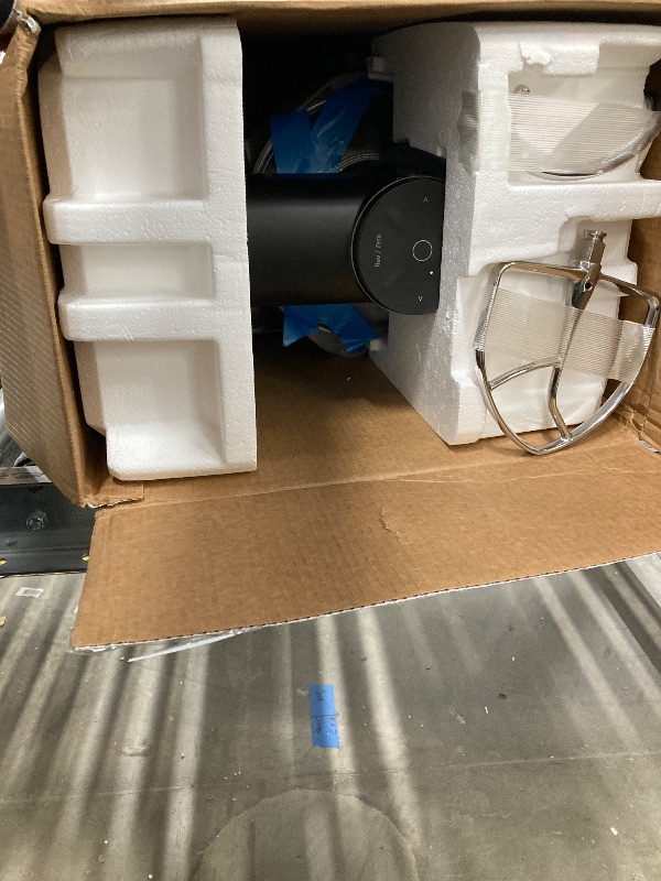 Photo 1 of GE Profile Smart Stand Mixer, Built-In Smart Scale & Auto Sense Technology, 7qt Stainless Steel Bowl, 11 Speed, Includes Dough Hook, Beater, 11-Wire Whip, WiFi and Smart Connected, Carbon Black