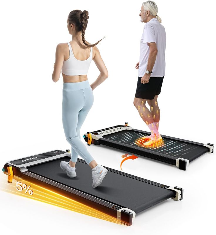 Photo 2 of ***PARTS ONLY***
Walking Pad with Incline, Under Desk Treadmill, 2 in 1 Foot Massage Treadmill for Home&Office, 2.5HP Quite Portable Treadmill with Shiatsu Foot Massager, Incline Treadmill with LED Display