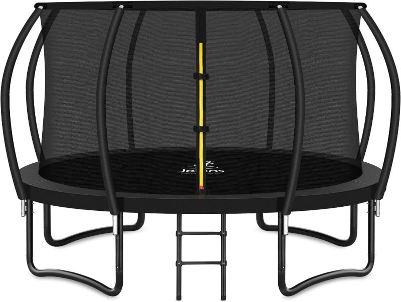 Photo 2 of 
JELENS Trampoline 8FT 10FT 12FT 14FT 16FT, Recreational Trampolines with Enclosure Net and Ladder, Outdoor Anti-Rust Trampolines for Kids and Adults, ASTM...