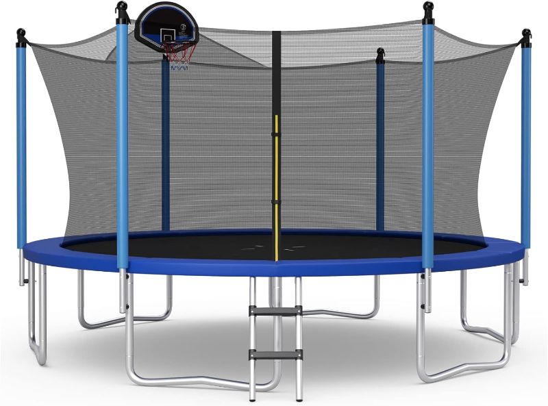 Photo 1 of ***PARTS ONLY***
Infans 15FT Recreational Trampoline W/Inner Enclosure Net Basketball Hoop Ladder