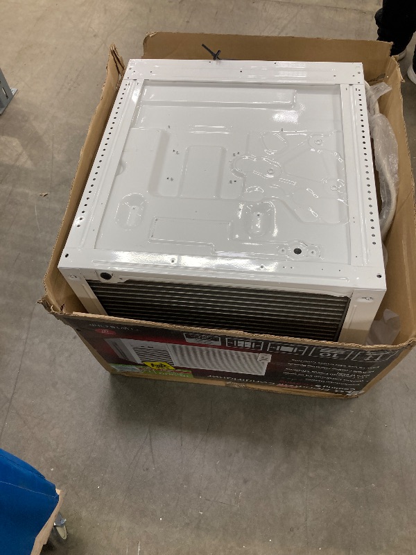 Photo 1 of ***OPEN BOX, SOME SCUFFS/SCRATCHES, DENT/BENT ON CORNER EDGE)***                      LG 18,000 BTU Window Air Conditioner with Heat, 230/208V, Cools 1,000 Sq.Ft. for Bedroom, Living Room, Basement, Apartment, with Remote, 2 Speeds, 24-Hour Timer, White
