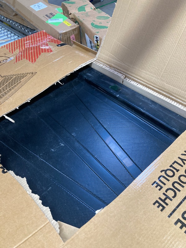 Photo 1 of **SOME DAMAGE TO CORNER**CKB 60 in. L x 30 in. W Right Drain Shower Base, Single Threshold Shower Pan with Slip Resistant Textured Surface, Black