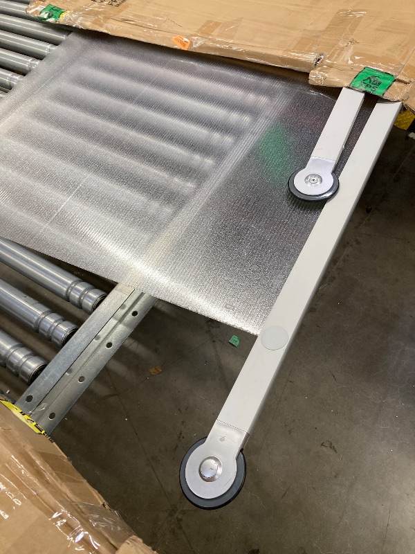 Photo 1 of ***PARTS ONLY -MISSING PARTS - SELLING AS PARTS ONLY AS IS***
Quartet Privacy Screen, 64" x 38" Translucent Portable Wall Divider, Adjustable Height, Sturdy Aluminum Frame on Wheels, Includes Attachable White Board (WPS2000)