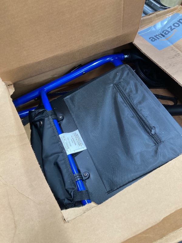 Photo 1 of **SMALL CUT ON SEAT**Drive Medical Aluminum Rollator Walker Fold Up and Removable Back Support, Padded Seat, 6" Wheels, Blue,R726BL