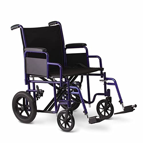 Photo 1 of Bariatric Transport Chair with Removable Desk-Length Arms and Swing-Away Footrests, 22" Width, Each