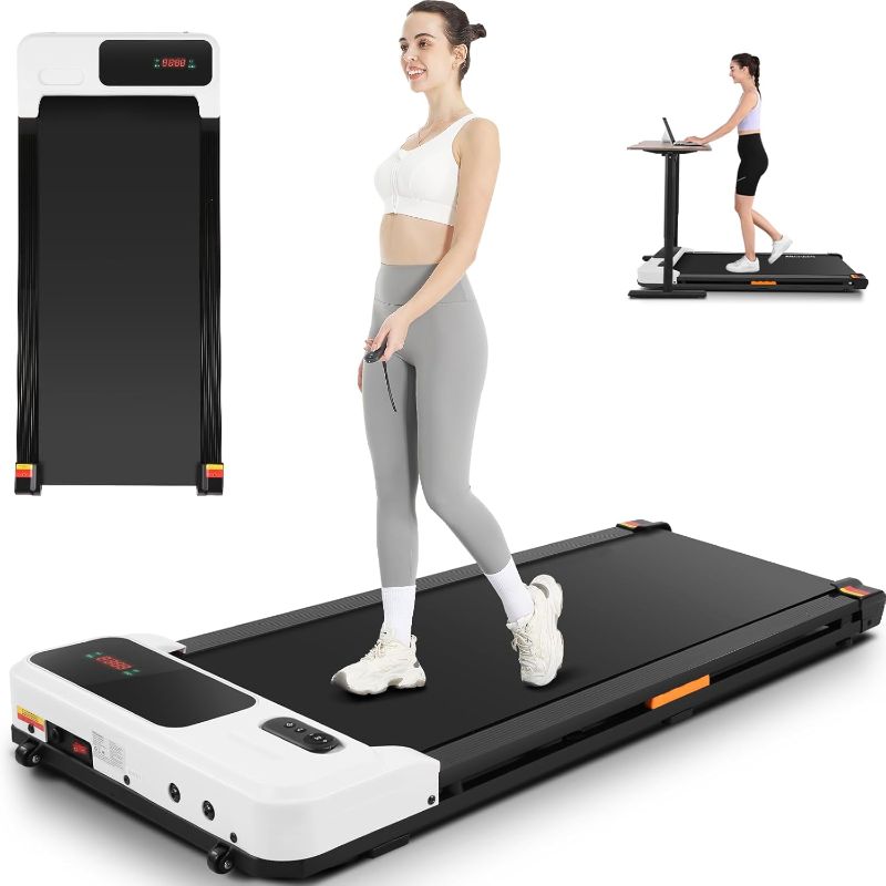 Photo 1 of FUNMILY Walking Pad 3 in 1 Under Desk Treadmill, 2.5 HP Quiet Portable Walking Treadmill 300lbs Weight Capacity, Walking Jogging Machine Remote Control LED Display Small Treadmills for Home Office