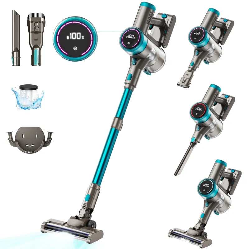 Photo 1 of ***NEEDS TO BE CLEANED/MISSING SMALL ATTACHMENTS***KUOSE Cordless Vacuum Cleaner 38000PA/400W Stick Vacuum 50min 2200mAh for Home Pet Hair Car Carpet Hardwood Floor
