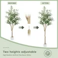 Photo 1 of Artificial Olive Tree with Natural Wood Trunk and Lifelike Fruits, 6ft Fake Potted Tree for Home Decor Office Living Room
