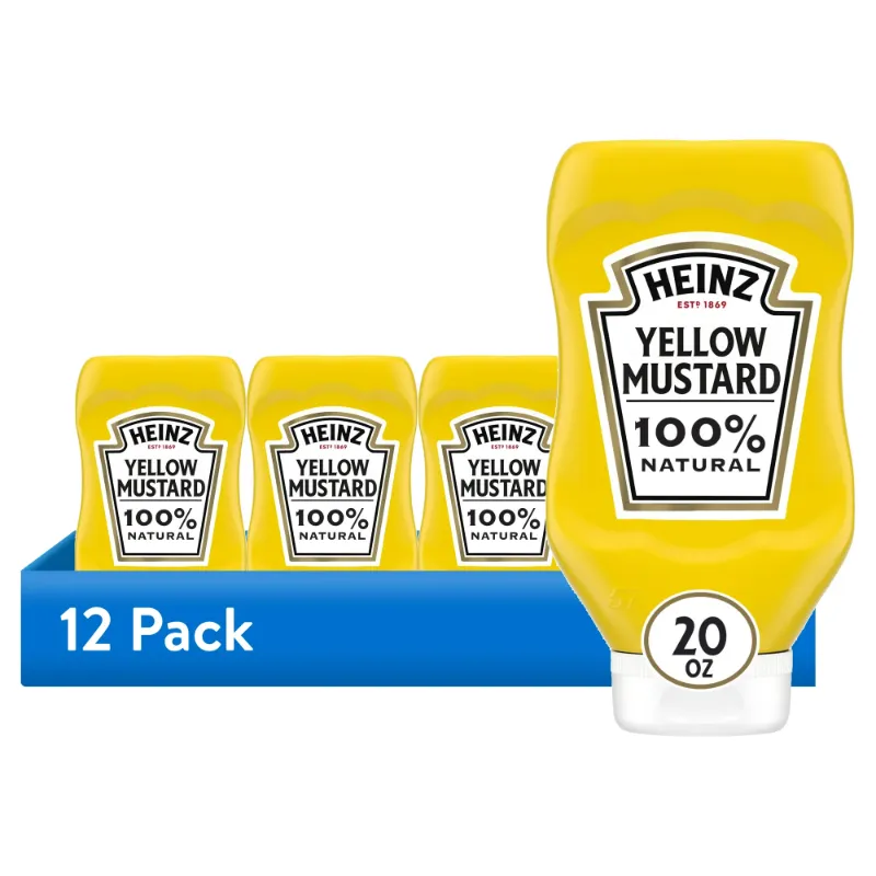 Photo 1 of (12 pack) Heinz Yellow Mustard, 20 oz Bottle
