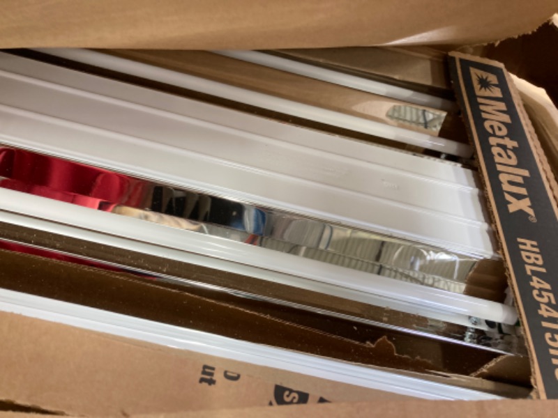 Photo 1 of 4-Light 2 ft. x 4 ft. White High Output Fluorescent High Bay