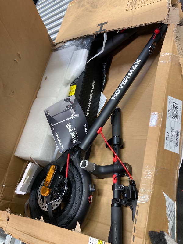 Photo 1 of *see notes*
HOVERMAX 500W Electric Scooter, 19MPH Speed, 22 Miles Range, 10'' Tires, Folding Design for Adult Commute