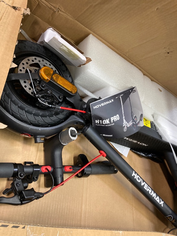 Photo 1 of *see notes*
HOVERMAX 500W Electric Scooter, 19MPH Speed, 22 Miles Range, 10'' Tires, Folding Design for Adult Commute
