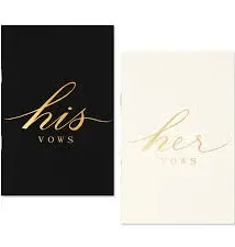 Photo 1 of CARAVELOVE Vow Books His and Hers Set of 2 with 32 Lined Pages Each