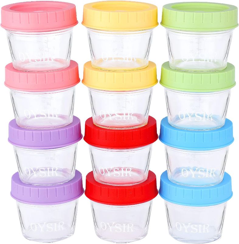Photo 1 of Glass Baby Food Storage Containers,12 Pcs,4 oz Baby Jars with Lids, Reusable Small Glass Baby Food Containers for Infant & Baby, Freezer, Microwave/Dishwasher Safe

