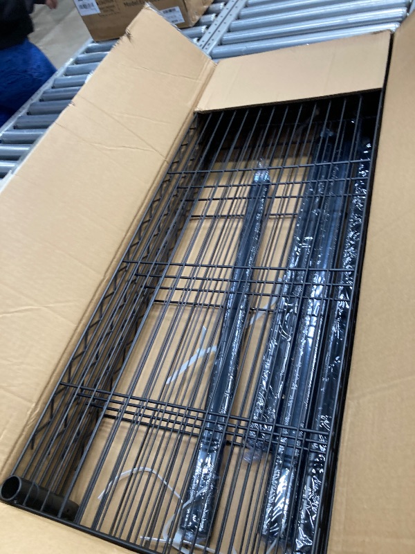 Photo 1 of ***MISSING SOME HARDWARE***Ktaxon 4 Layer Wire Shelving Rack Metal Shelf Adjustable Unit Garage Storage 35 L X 14 W X 55 H
