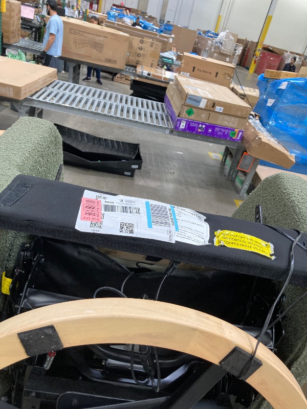Photo 1 of ****MISSING PARTS***Babyletto Kiwi Electric Power Glider Recliner Nursery Chair w/USB Ports, Water & Stain Resistant Glider Rocking Chair for Nursery, GREENGUARD Gold Certified, 270° Swivel Rocker Recliner, Olive Boucle