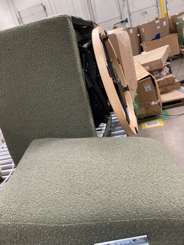 Photo 1 of ****MISSING PARTS***Babyletto Kiwi Electric Power Glider Recliner Nursery Chair w/USB Ports, Water & Stain Resistant Glider Rocking Chair for Nursery, GREENGUARD Gold Certified, 270° Swivel Rocker Recliner, Olive Boucle
