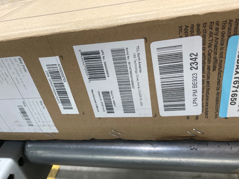 Photo 1 of ***PARTS ONLY***
TCL 65-Inch Class S5 UHD 4K LED Smart TV with Fire TV (65S551F, 2024 Model), Dolby Vision, HDR PRO+, Dolby Atmos, Alexa Built-in with Voice Remote, Apple AirPlay 2 Compatibility, Streaming Television