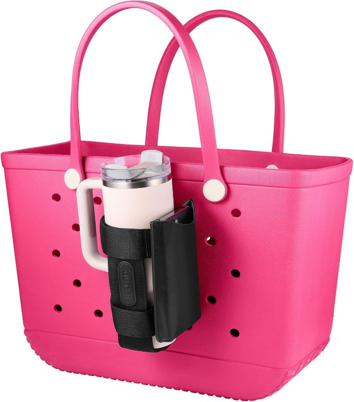 Photo 1 of 2 pack OUTXE Bogg Bag Cup and Phone Holder, Large Cup Holder Attachment for 40 oz Stanley Compatible with All Bogg Bag, 30 oz Water Bottle Holder with Cell Phone Insert for Simply Southern Beach Totes