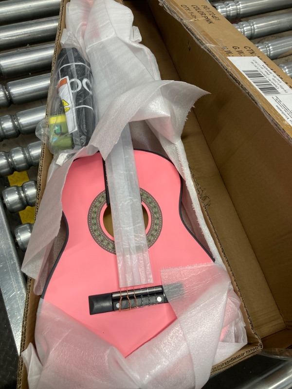 Photo 2 of Best Choice Products 30in Kids Acoustic Guitar Beginner Starter Kit w/ Strap, Case, Strings - Pink
