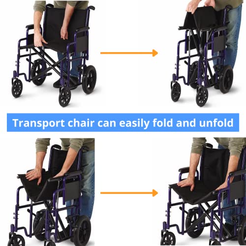 Photo 1 of Bariatric Transport Chair with Removable Desk-Length Arms and Swing-Away Footrests, 22" Width, Each
