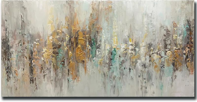 Photo 1 of 24x48 inch Oil Painting, Modern Home Canvas Painting Decoration, Abstract Mural Painting