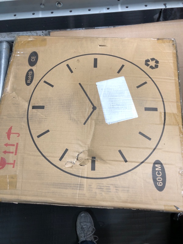 Photo 1 of Eruner Rustic Large Wall Clock Silent Battery Operated for Farmhouse Livingroom,24 Inch Vintage Wall Clock Non-Ticking for Kitchen Bedroom Home School