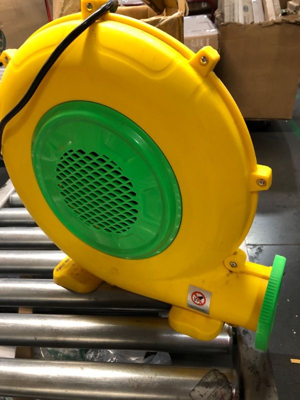 View 2 of VEVOR Air Blower, 450W 0.6HP Inflatable Blower, Portable and Powerful Bounce House Blower, 1750Pa Commercial Air Blower Pump Fan, Used for Inflatable Bouncy Castle and Jump Slides, Yellow