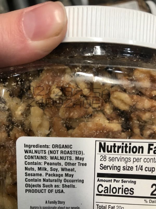 Photo 1 of ***(EXP: 2/28/25)NONREFUNDABLE***Aurora Products Organic Walnuts, 30 OZ