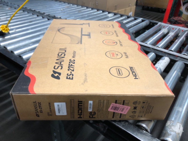 Photo 1 of SANSUI Monitor 27 Inch 100Hz USB Type-C Computer Monitor, FHD 1920X1080P,Frameless Eye Care PC Office Monitor with HDMI, Adaptive Sync, HDR, VESA(100x100mm)?ES-27F2C HDMI Cable Included?