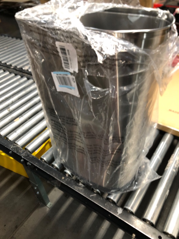 Photo 1 of ***(NO RETURNS OR REFUNDS/ FOR PARTS ONLY/ MISSING PARTS)***
NINESTARS Stainless Steel DZT-50-25 Motion Sensor Trash Can, Large, 50liters, Silver