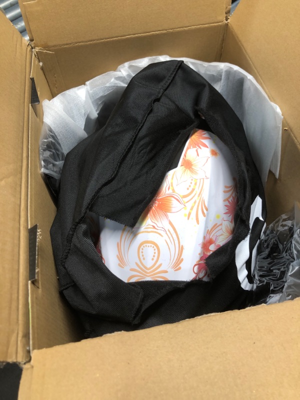 Photo 1 of OUMURS Pink Modular Motorcycle Helmets Full Face Flip up Street Bike Motorcycle Helmet for Unisex Adult Flower Sea - M