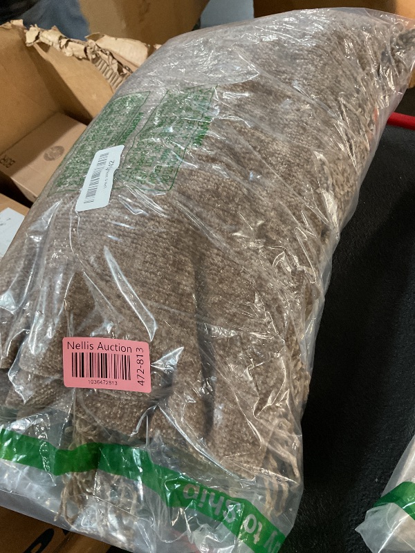 Photo 1 of EVERGRACE Soft Chenille Throw Blanket for Couch, Cozy Plush Fuzzy Decorative Chenille Knit Throw Blanket with Tassels, Lightweight Blanket and Throws for Bed Sofa Gift Home Decor, Mocha Brown 60"x80"