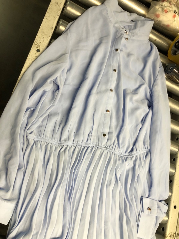 Photo 1 of (BAGGED) (LONG SLEEVE) Teepie Summer Dress for Women Casual Dress with Pockets Beach Maxi Dress Cap Sleeve Sundress Tank Long Dress Denim Blue Small