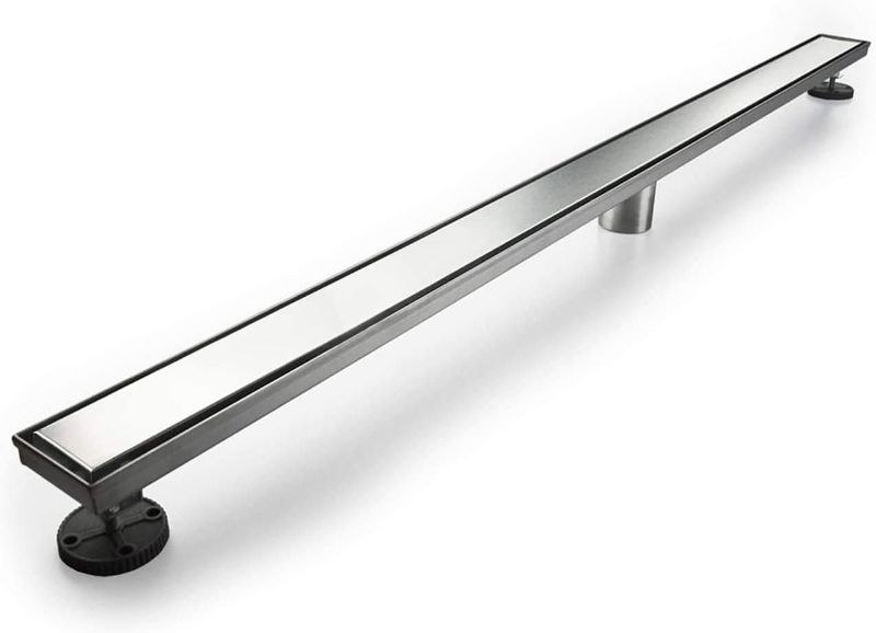 Photo 1 of ***DAMAGED - BENT - SEE PICTURES***
Neodrain 72-Inch Linear Shower Drain with 2-in-1 Flat & Tile Insert Cover,Brushed 304 Stainless Steel Rectangle Shower Floor Drain,Floor Shower Drain with Hair Strainer