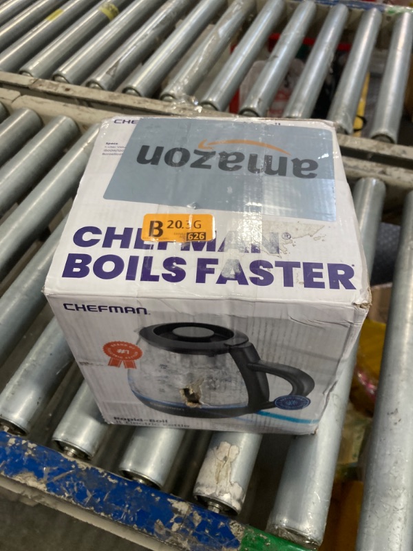 Photo 1 of Chefman Electric Kettle with Tea Infuser, 1L 1500W, Removable Lid for Easy Cleaning, Boil-Dry Protection, Stainless Steel Filter, BPA Free, Auto Shut Off Hot Water Boiler, Small Electric Tea Kettle