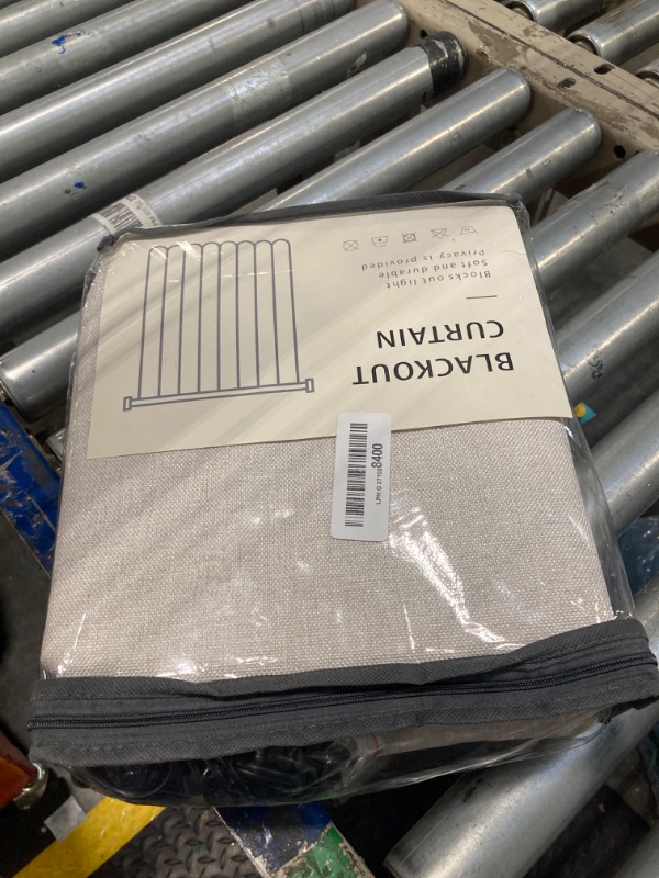 Photo 2 of 100% Blackout Shield Full Blackout Curtains for Bedroom 84 inch Length 2 Panels Set, Clip Rings/Rod Pocket Faux Linen Black Out Curtains for Living Room, Thermal Insulated, 50Wx84L, Beige