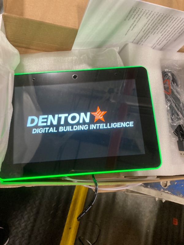 Photo 1 of PoE Texas 8-Inch Touchscreen Conference Room Scheduler Tablet with Power Over Ethernet, USB & Color Changing LED Status Ring - Meeting Room Touch Screen Digital Display - Syncs with Business Calendar