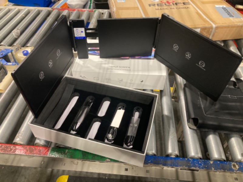 Photo 1 of Laptop Screen Extender, 14" Triple Portable Monitor for Laptop 13-17" with Type-C/HDMI Port, 1080P FHD Display Screen Extender Monitor for Windows/Mac/Android/PS5, Plug & Play