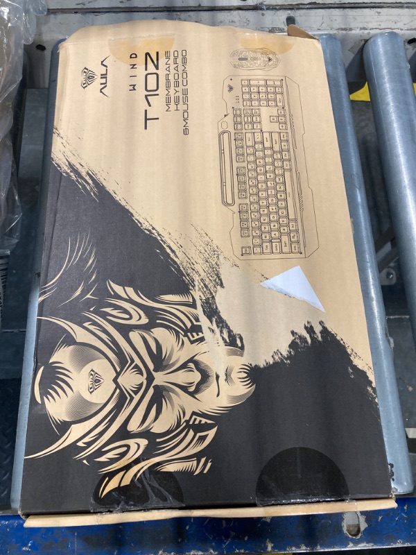 Photo 1 of AULA Gaming Keyboard, T102 104 Keys Gaming Keyboard and Mouse Combo with RGB Backlit, All-Metal Panel, Anti-Ghosting, PC Gaming Keyboard and Mouse, USB Wired Keyboard Mouse for MAC Xbox PC Gamers
