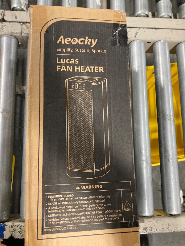 Photo 1 of 3rd-Gen AEOCKY Space Heater with AI Thermostat, 1500W PTC Electric Heaters for Indoor Use With Remote, 70° Oscillation, Utmost Silence, Safe Portable for Office, Bedroom, Room, Home